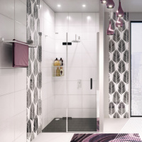 Душевая дверь (120х200) WasserKRAFT Aller 10H05LBLACK MATT